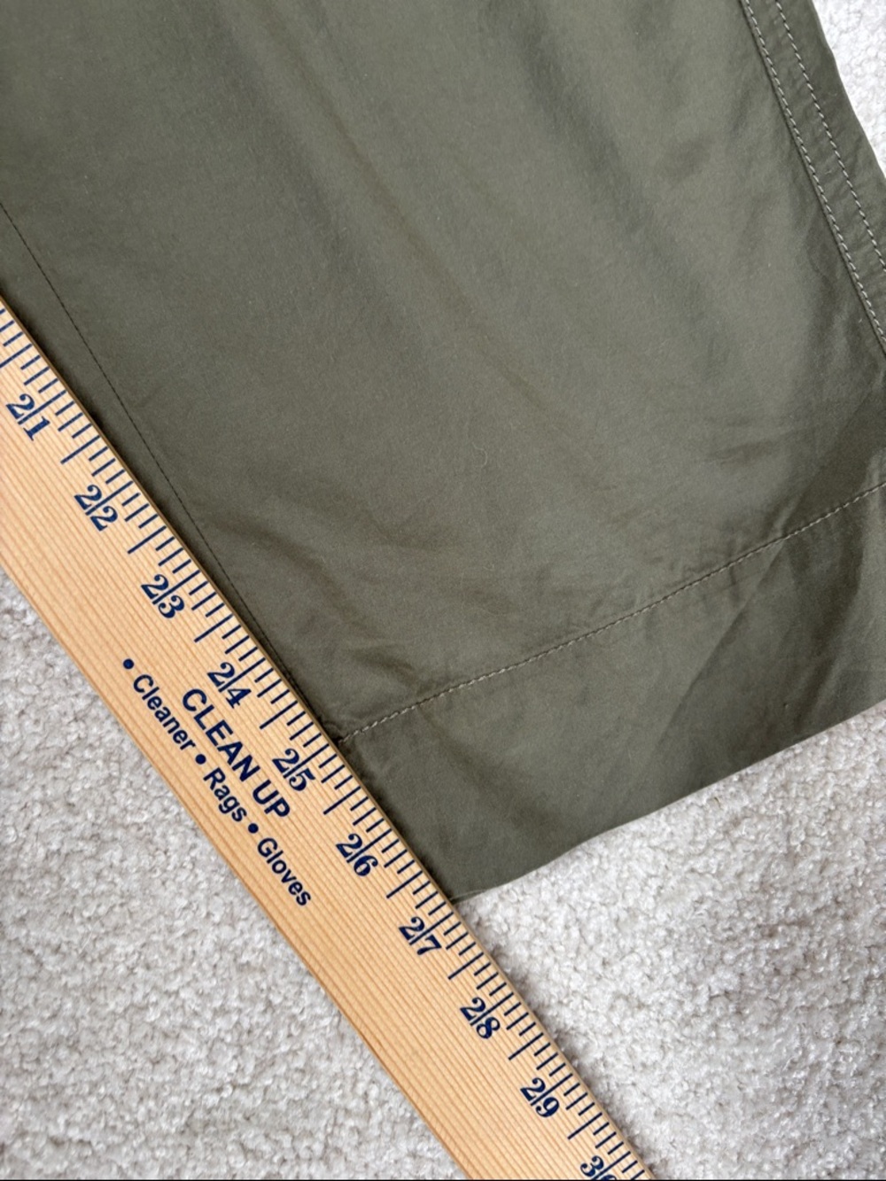 Everlane Poplin Pleated Taper Pants Cotton Olive Green Travel Womens Size 16 - Picture 11 of 14
